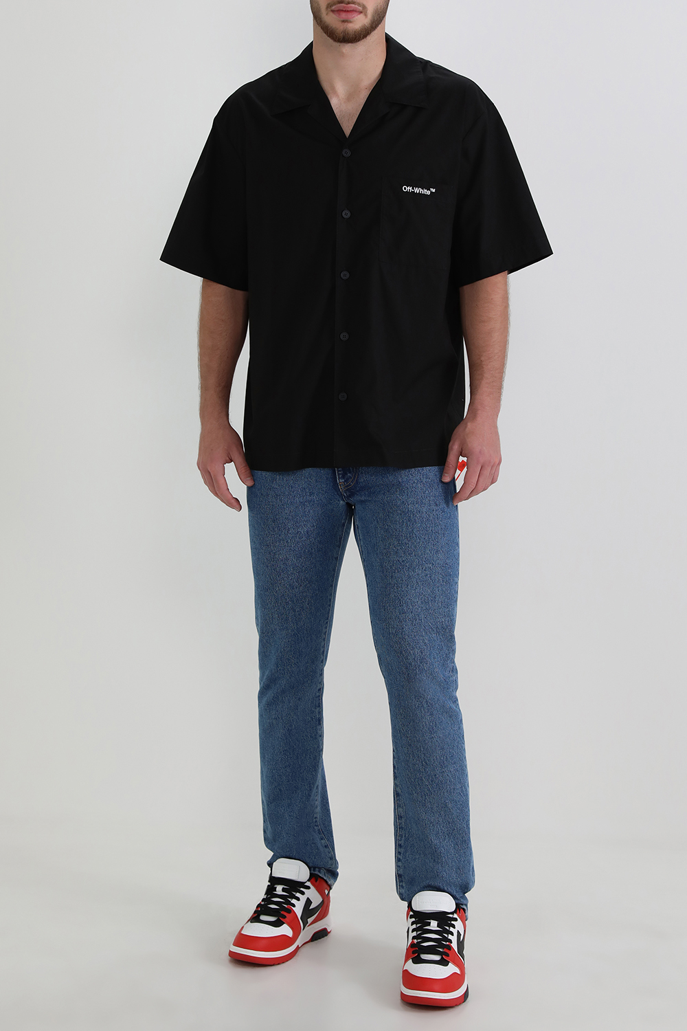 חולצה מכופתרת עם רקמה